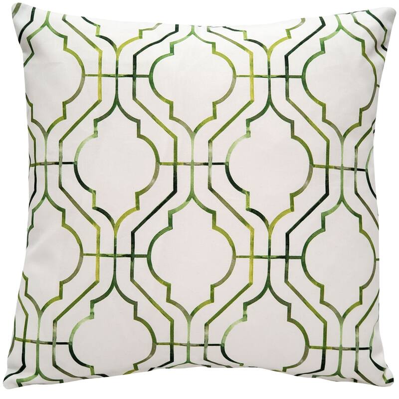 Billmore Gate Throw Pillow - 20" x 20" - Feather Down - Green