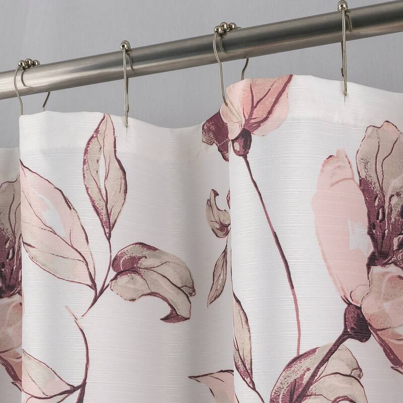 Cedar Floral Seashells Starfish Flowers Shower Curtains with Hooks