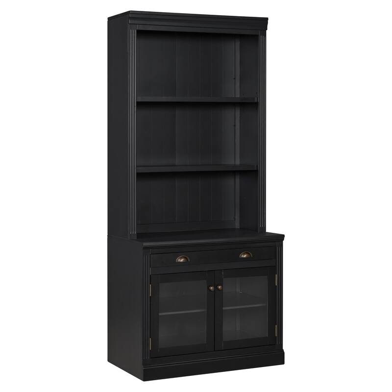 83.4"Tall Bookshelf with LED Lighting