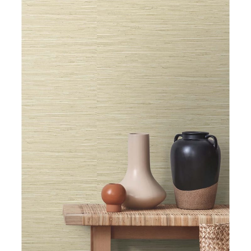 Stacy Garcia Home Saybrook Faux Rushcloth Peel and Stick Wallpaper