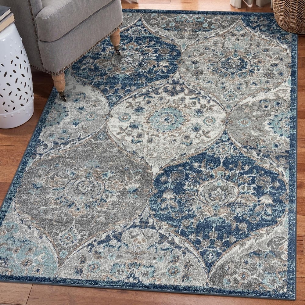 Luxe Weavers Floral Oriental Area Rug, Stain-Resistant Carpet