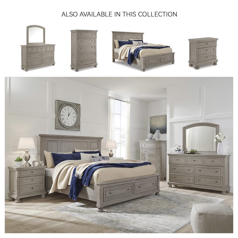 The Gray Barn Canterbury Burnished Grey Light Grey Panel Bed
