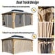 preview thumbnail 107 of 133, EROMMY Hardtop Gazebo,Outdoor Pergola with Double Roof & Netting & Curtains,Heavy Duty Canopy for Patio, Backyard, Pool party