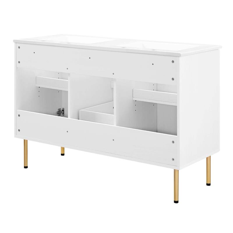 Chaucer 18"/24"/30"/36"/48"Single Basin/48" White Basin Bathroom Vanity