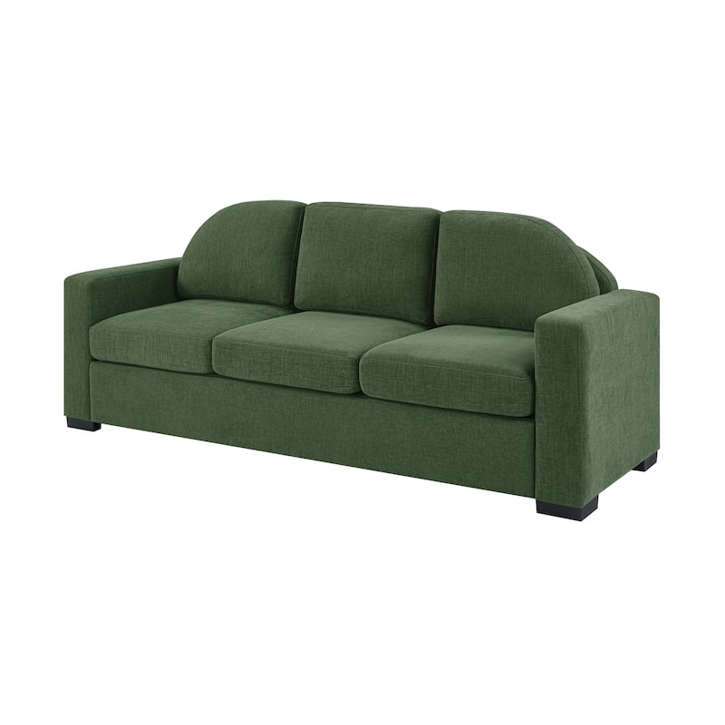 Christopher Knight Home - Dover Modern 84.7" Chenille Upholstered 3-Seater Sofa with Removable Curved Backrest & Cushion