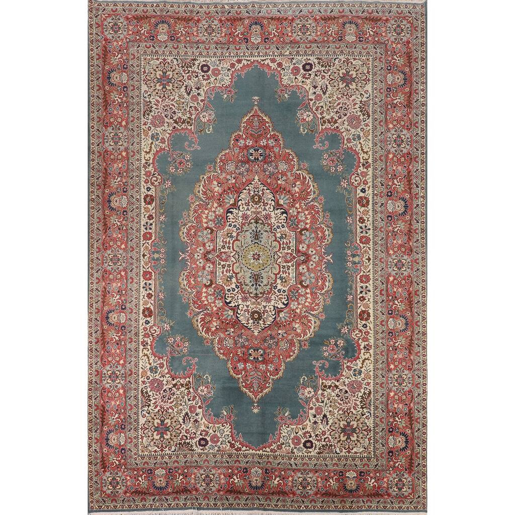 Vegetable Dye Anatolian Oriental Vintage Area Rug Handmade Wool Carpet - 8'10" X 12'9"