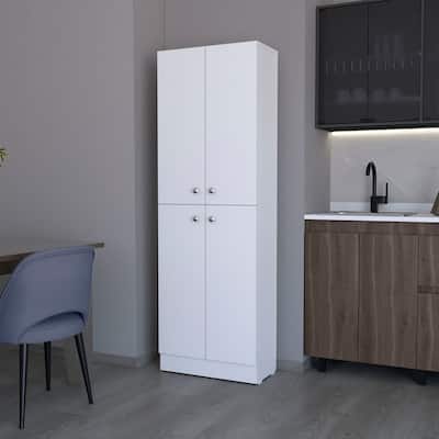 Cameron Pantry Cabinet with 4 doors and 5 hidden shelves
