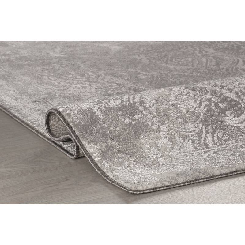 Maz Collection Distressed Abstract Area Rug