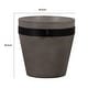 preview thumbnail 5 of 3, 16 Inch Medium Size Outdoor Planter, Narrow Tapered Bottom, Concrete, Gray