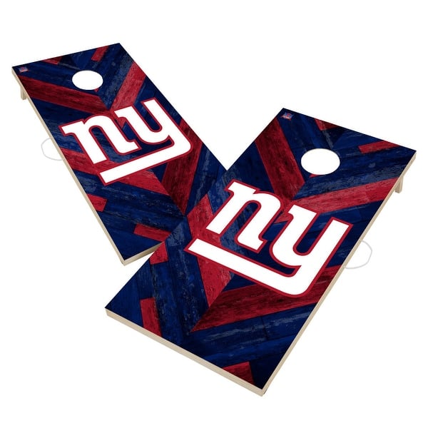 slide 2 of 6, New York Giants Regulation 2x4 Cornhole Boards - V6 Include Carrying Case