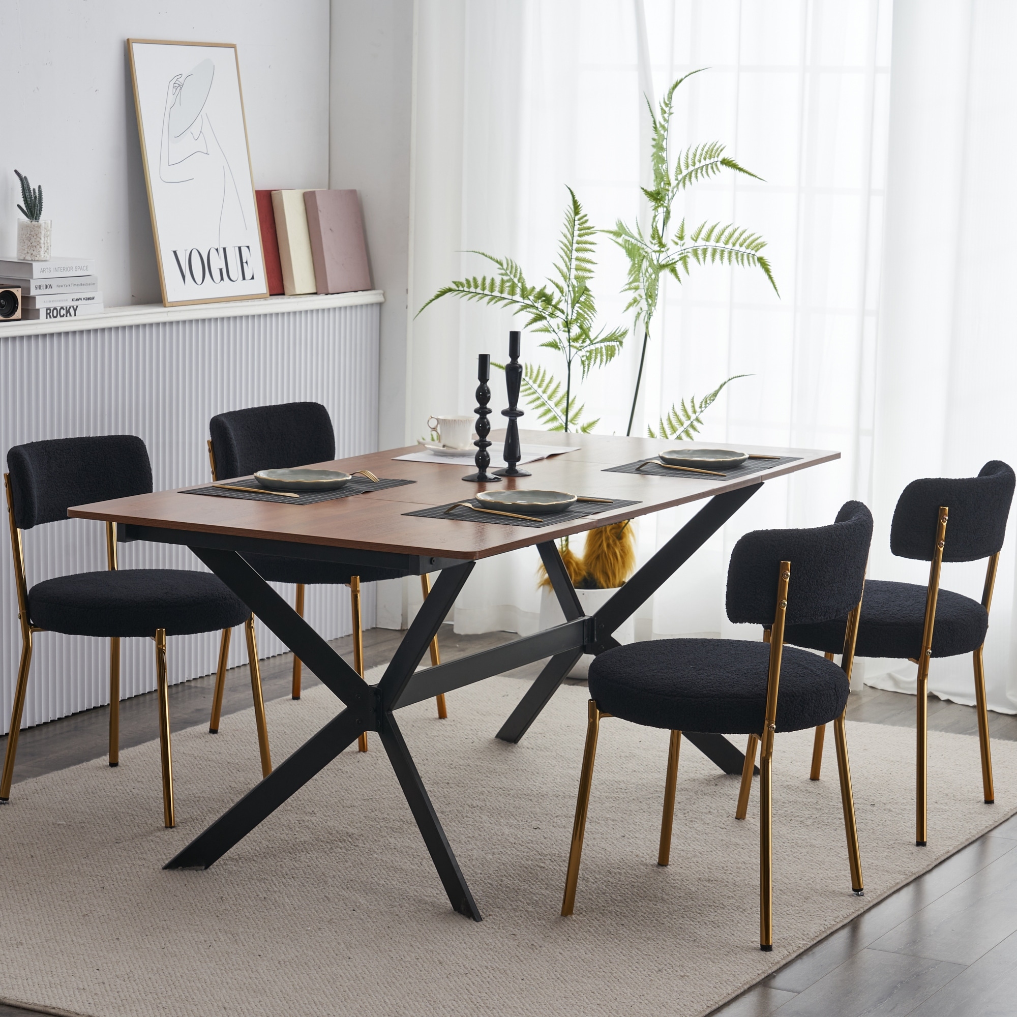 Sheldon traditional design high back fabric dining chair sales