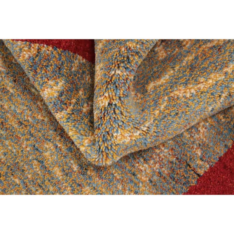 Hand Knotted Oriental 100% Wool Carpet Tribal Animal Pictorial Multi-Colored Gabbeh Area Rug - 4' 0'' X 2' 5''