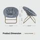 preview thumbnail 9 of 14, Faux Fur Folding Saucer Chair, Comfy Lounge Chairs for Bedroom Living Room Flexible Folding Seating