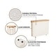 preview thumbnail 20 of 30, Toilet Paper Storage Basket with Bamboo Lid for Up to 9 Mega Rolls - 17.5"L x 6"W x 13.75"H