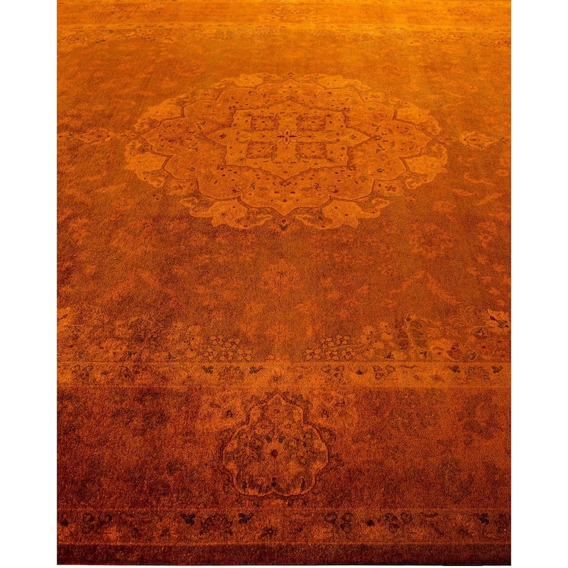 Vibrance, One-of-a-Kind Handmade Area Rug - Brown, 9' 4" x 12' 4" - 9' 4" x 12' 4"