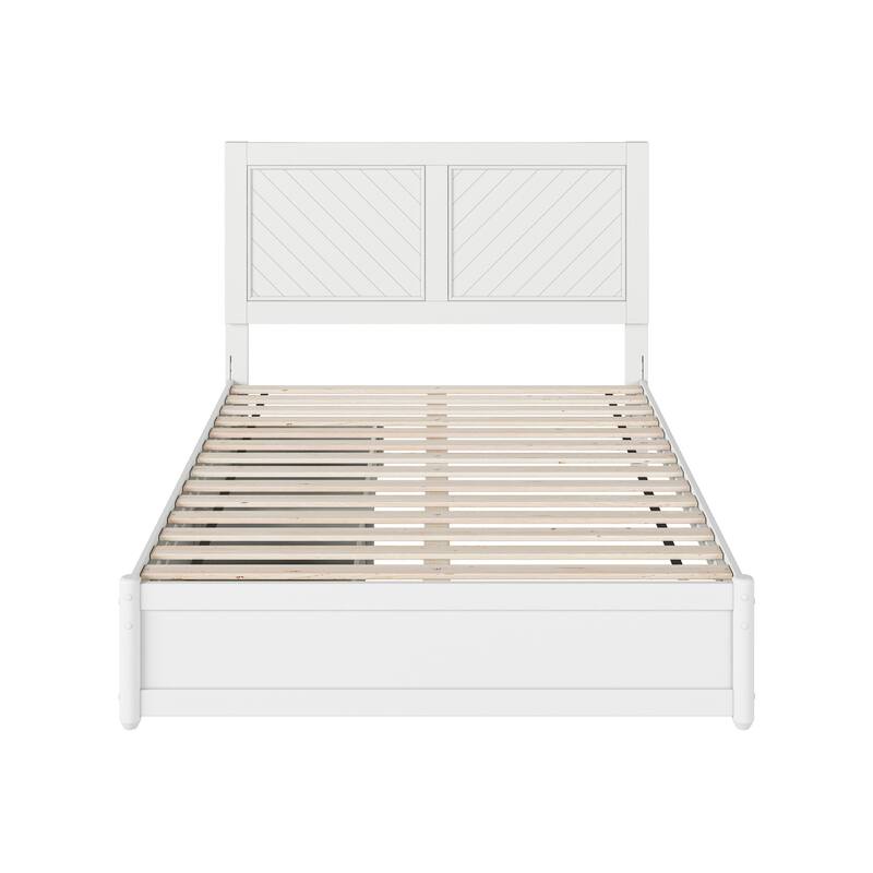 Clayton Platform Bed with Panel Footboard and Storage Drawers