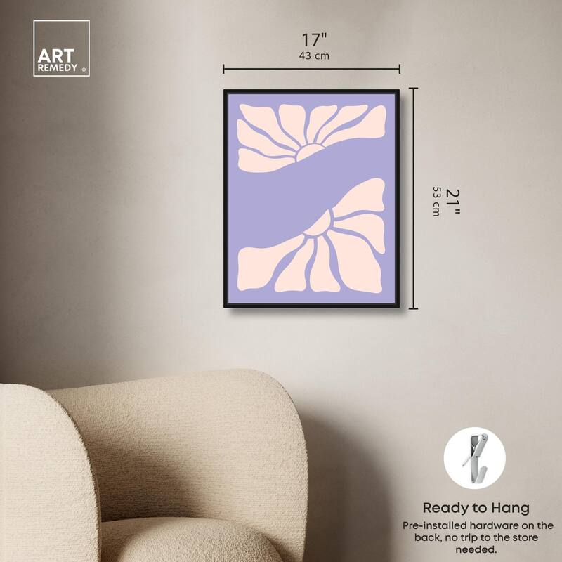 Split in two Flower Canvas by Art Remedy