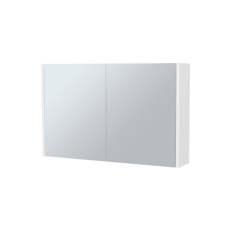 Wall-Mounted Medicine Cabinet with Two Mirrors and Three Shelves, Black Finish, Space-Saving Storage