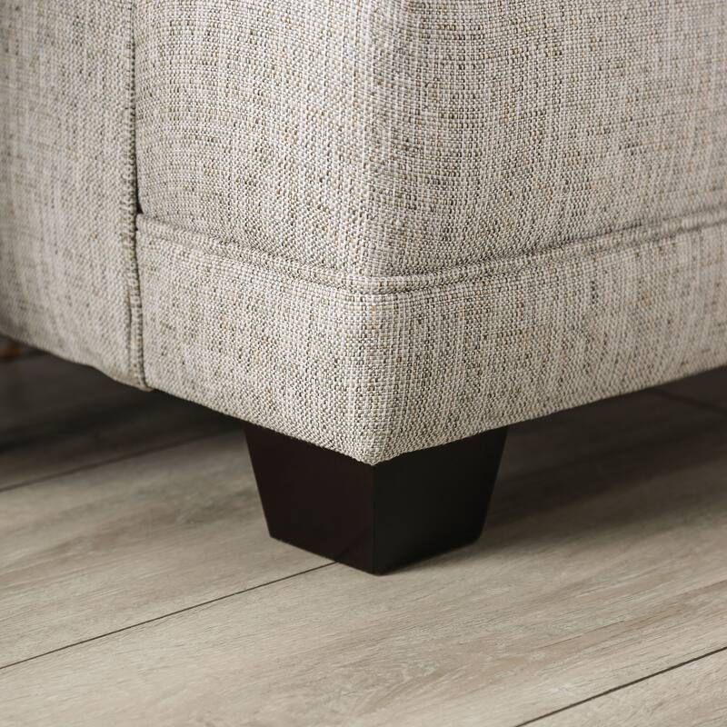 Ruwa Transitional Grey Fabric Stain-Resistant 2-Piece Living Room Set by Furniture of America