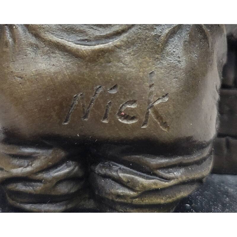 Construction Worker Bricklayer Builder Contractor Bronze Statue Gift Figurine Bookend 5.5 Inches 2.5 Inches