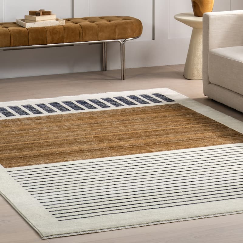 Nuloom Keeva Modern Striped Fringe Area Rug