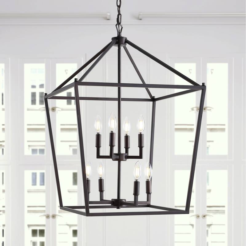 Marion Lantern Metal LED Pendant, by JONATHAN Y