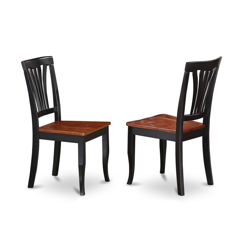 HomeStock 5-Piece Black and Cherry Finish Solid Wood Top Dining table with 4 Chairs with Lattice Back