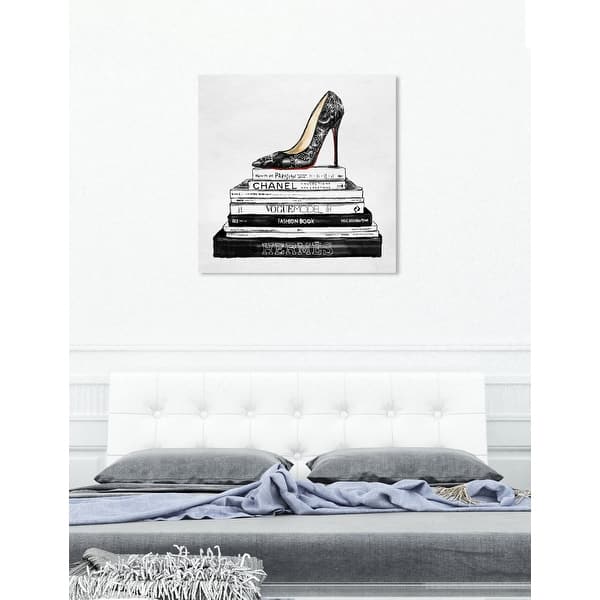  Oliver Gal Fashion and Glam Contemporary Canvas Wall Art Party  Shoes & Glam Books Ready to Hang Home Decor 16 in x 20 in Gold and Brown Canvas  Art for Bedroom 