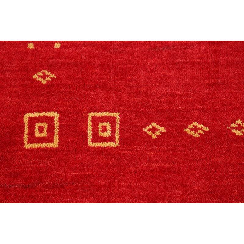 Tribal Gabbeh Indian Area Rug Handmade Contemporary Wool Carpet - 5'6"x 7'9"