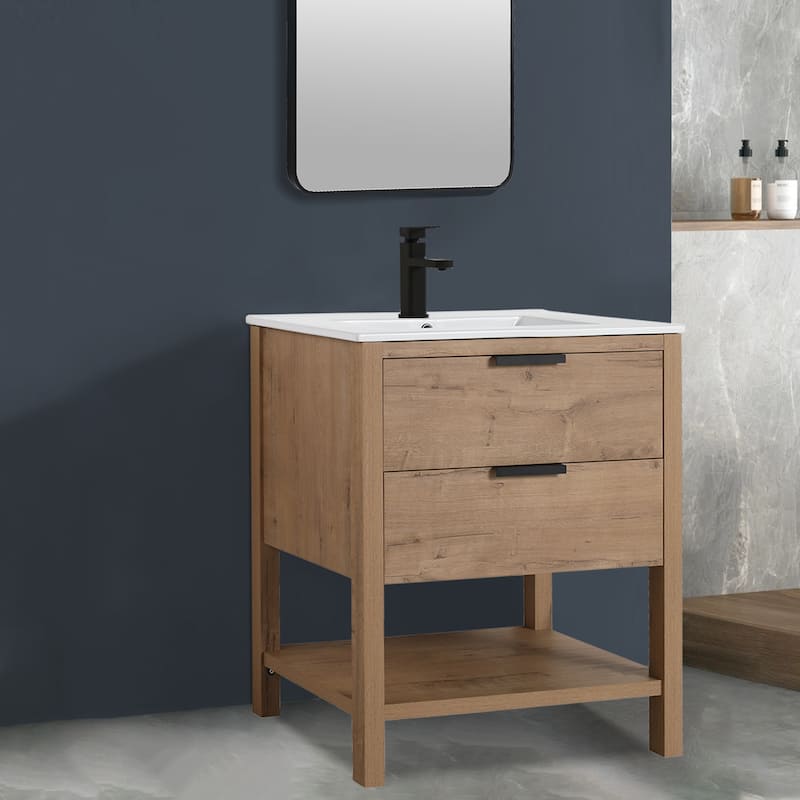 Topcraft Freestanding Bathroom Vanity with Ceramic Sink - 30"