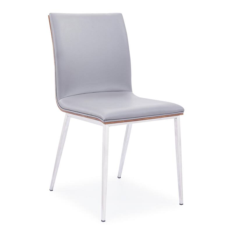 Crystal Upholstered Wood and Metal Armless Dining Chairs - Set of 2