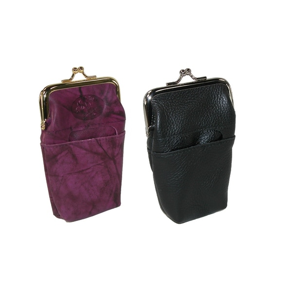 Buxton Women's Leather Basic & Fashion Framed Cigarette Cases (Pack of 2) - One size