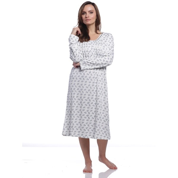 Shop Body Touch Women's Classic Scoopneck Long Sleeve Nightgown - Ivory ...