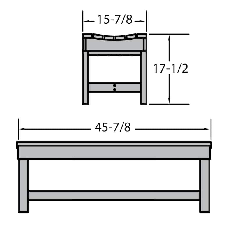 Highwood Commercial Grade Weldon 4ft Backless Picnic Bench
