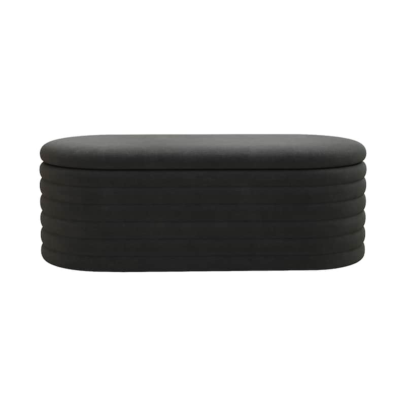 GDFStudio - Marlowe Upholstered Fabric Storage Bench Chenille Ottoman Bench