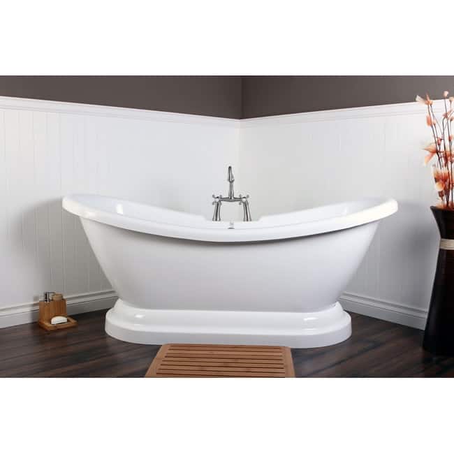 Kingston Brass Victorian Deck Mounted Clawfoot Tub Filler with Metal