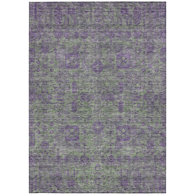 HomeRoots Oriental Transitional Rectangle Outdoor Rug
