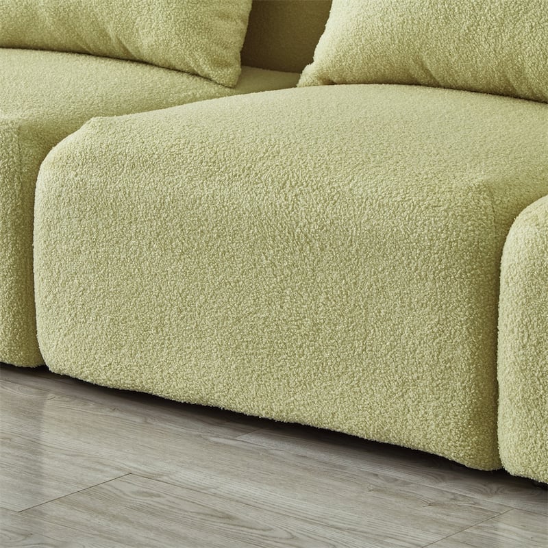 Living Room Furniture Three Seat Lazy Sofa Teddy Fabric