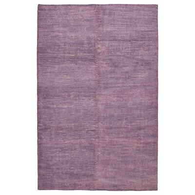 ECARPETGALLERY Hand-knotted Loreto Purple Silk Rug - 6'6 x 9'10
