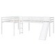 preview thumbnail 8 of 11, L-Shaped Twin Size Loft Bed with Ladder and Slide , Contemporary Design with Widened Ladder