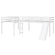 preview thumbnail 8 of 24, L-Shaped Twin Size Loft Kids Bed Frame with Ladder, Slide, and Solid Pine Wood Construction, Easy Assembly, White