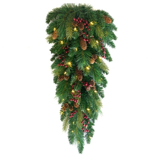slide 2 of 10, Woodland Berry B/O Teardrop Warm White & Multi LED Lights T5 Mini Lights