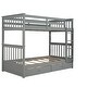 preview thumbnail 17 of 15, Twin over Twin Bunk Bed With Ladders and Two Storage Drawers for Bedroom