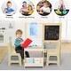 preview thumbnail 6 of 5, Wooden Easel for Kids, Kids Art Table and 2 Chairs