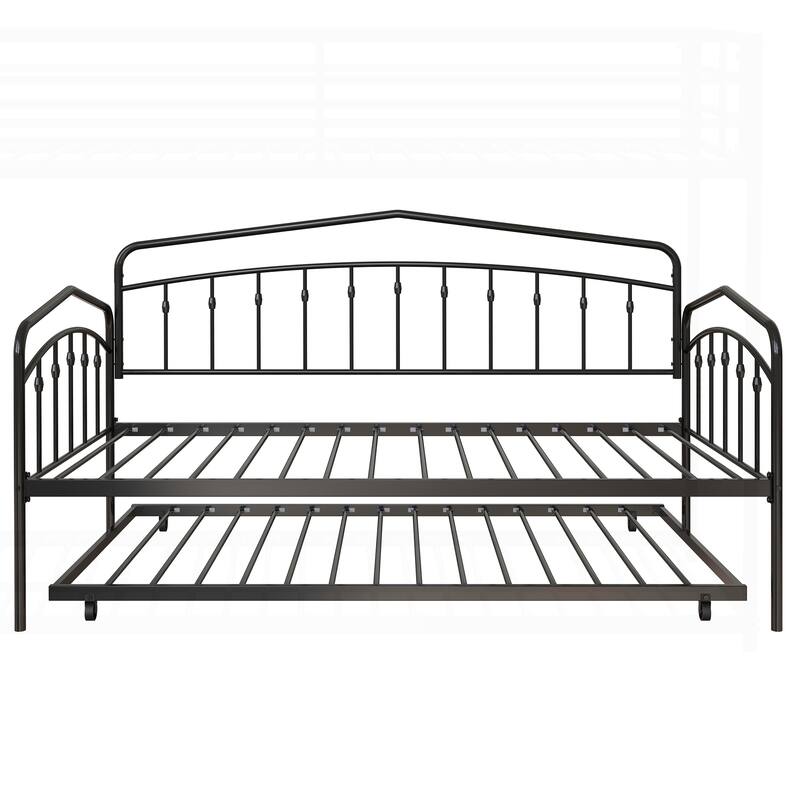Versatile and Stylish Daybed with Extra Sleeping Option for Comfort - Black