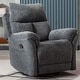 preview thumbnail 1 of 14, Prelife Fabric Manual Overstuffed Nursery Glider Rocking Chairs Grey