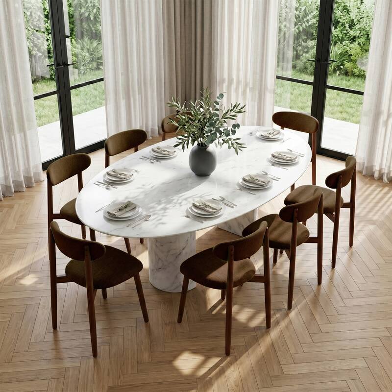 Modern Upholstered Linen Kitchen Dining Chair