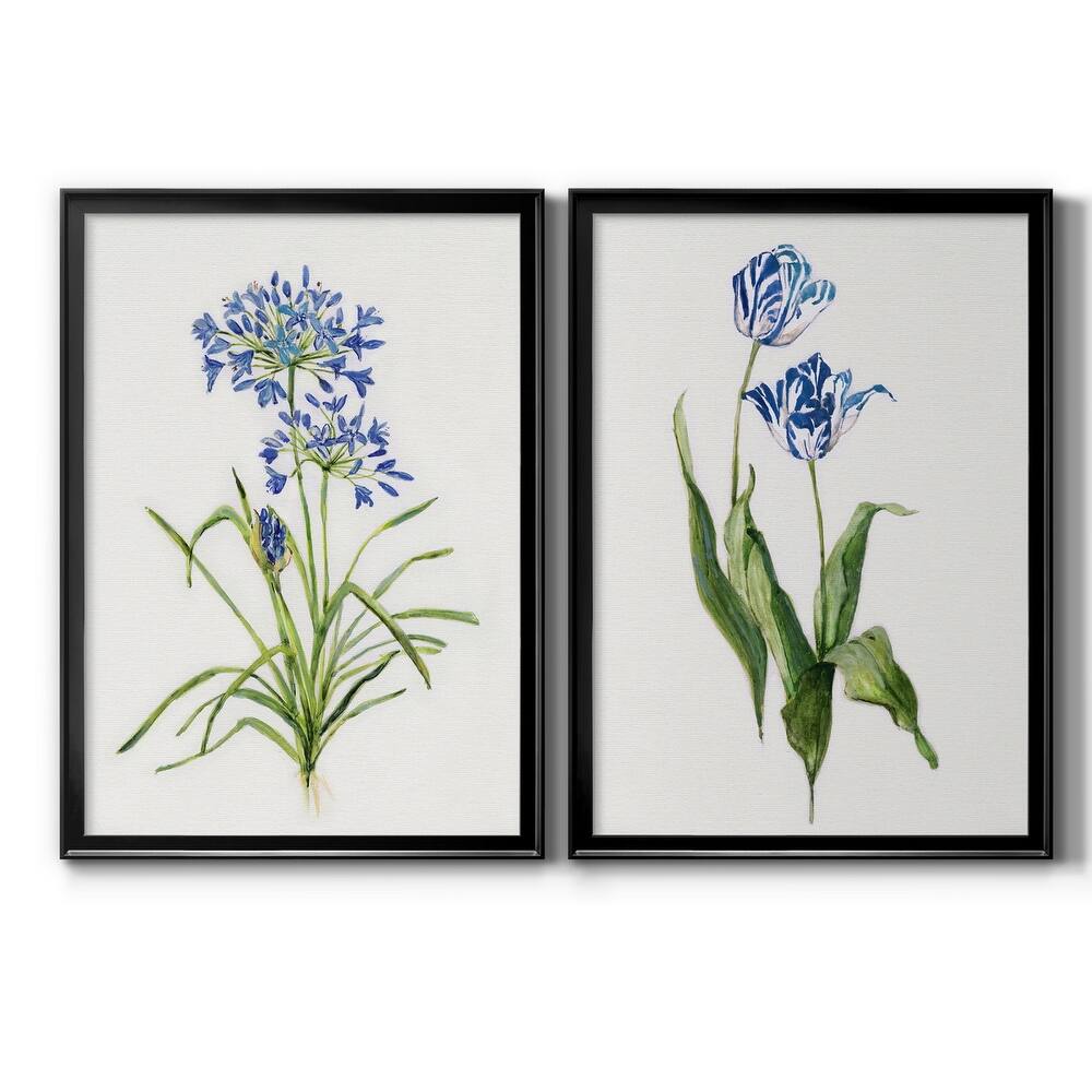Blue Lively Botanical I Premium Framed Print - Ready to Hang - Multi-Color
