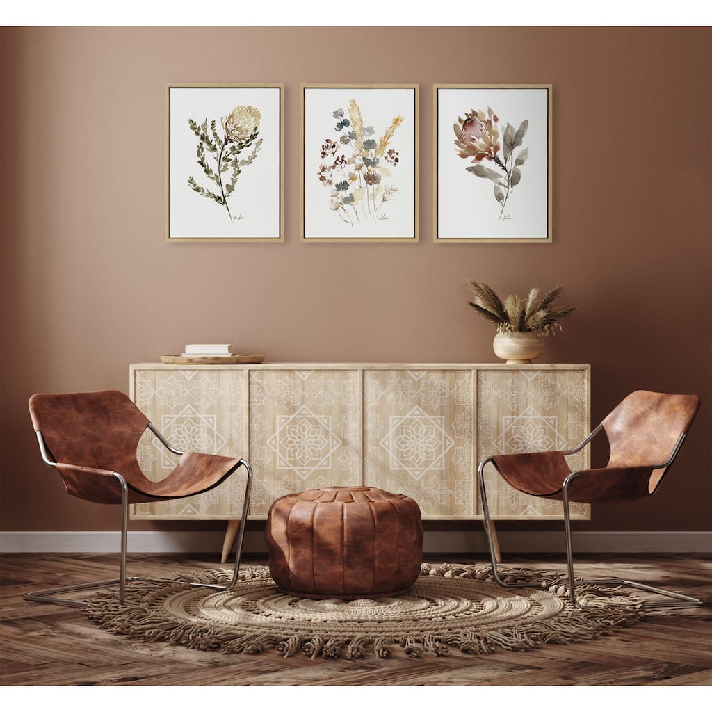 Kate and Laurel Sylvie Banksia Salvia Protea Canvas by Sara Berrenson
