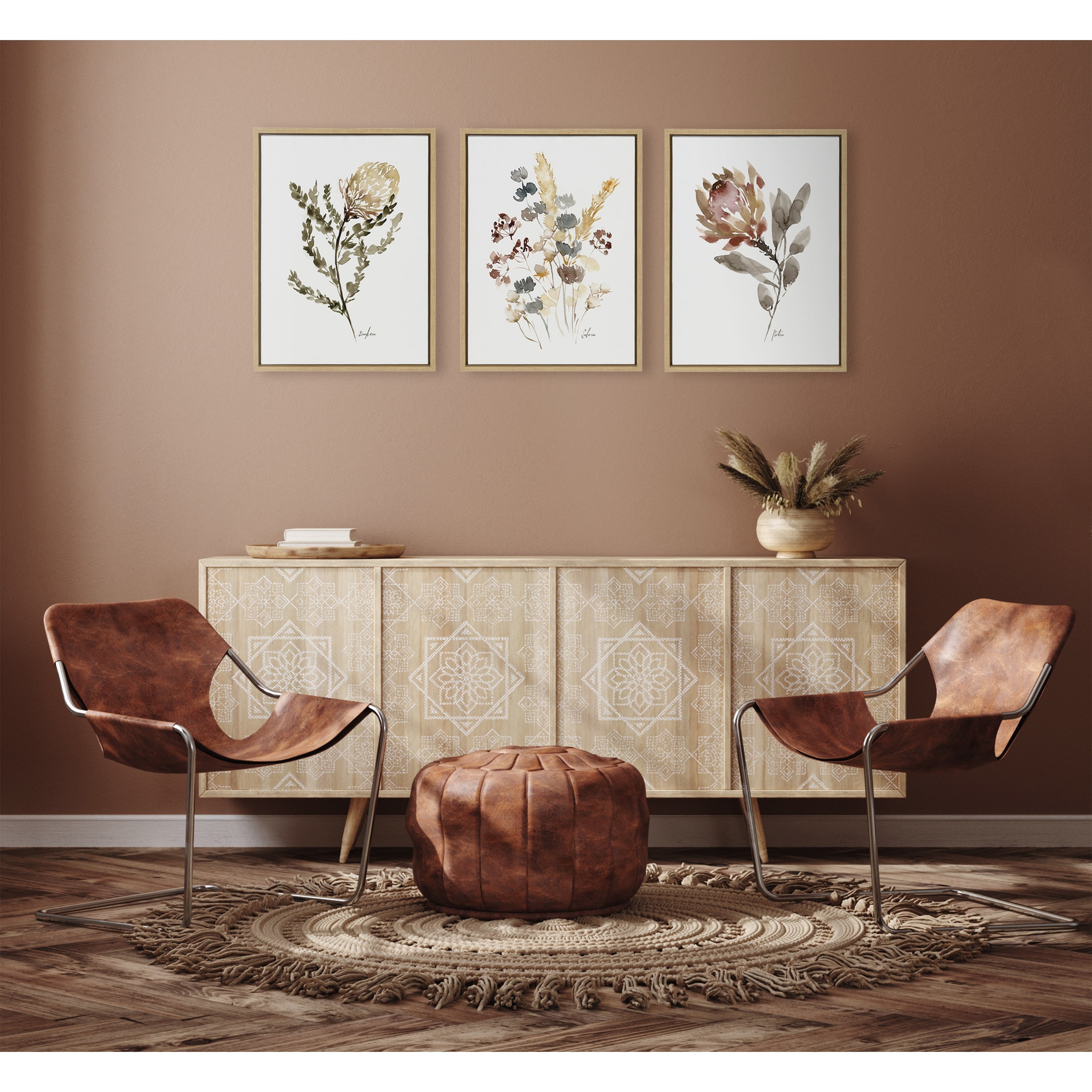 Kate and Laurel Sylvie Banksia Salvia Protea Canvas by Sara Berrenson